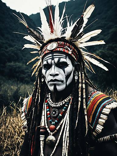 Man in Tribal Witch Doctor Costume