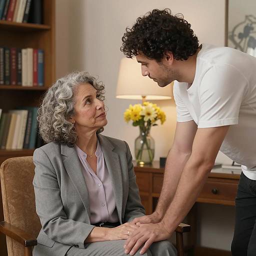 Intimate Moment in a Cozy Room