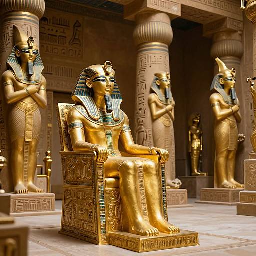 Majestic Egyptian Pharaoh's Throne Room