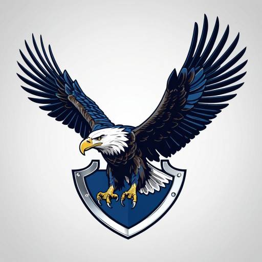 Bald Eagle Logo with Outstretched Wings