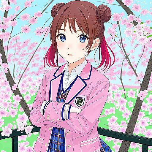Illustration of Hanami saki, gakuen idolmaster in the style of Ryo (tg290)