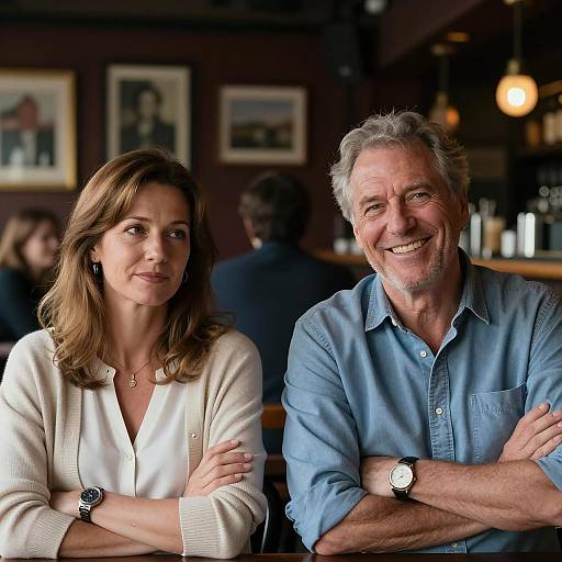 Couple in a Cozy Dimly Lit Bar