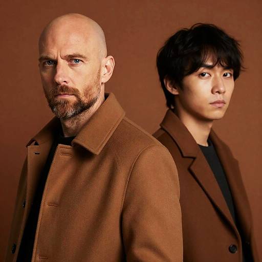 Two Men in Brown Coats