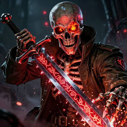 Grizzled Skeleton Necromancer Close-Up