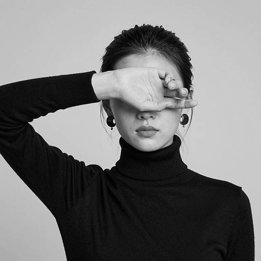 Elegant Black and White Portrait of a Woman