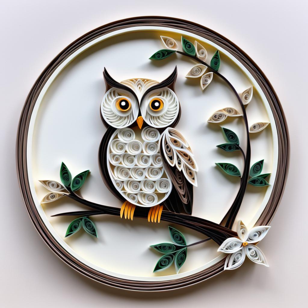 Wisdom of the Owl: Quilling Art