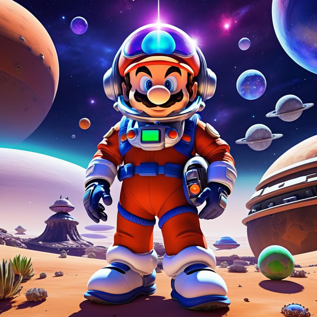 Mario's Adventure as a Space Explorer