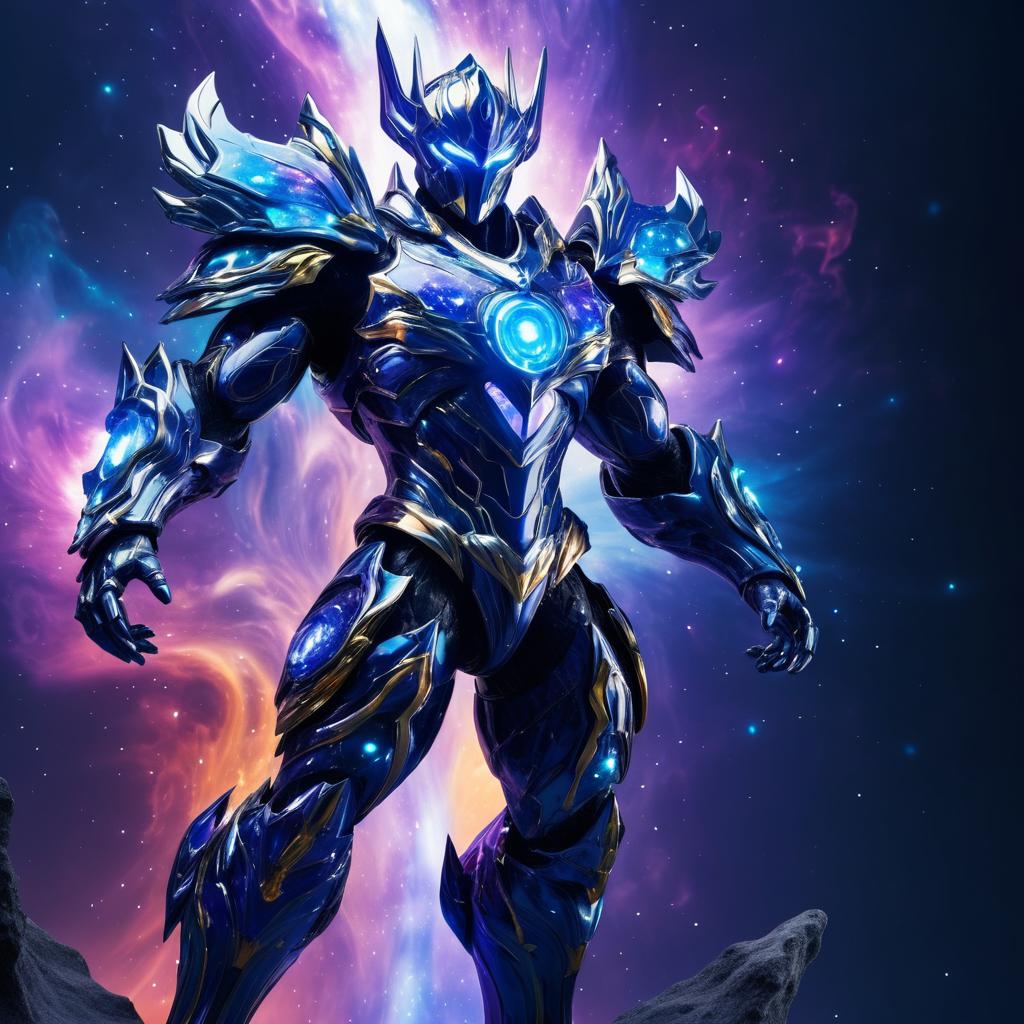 Celestial Guardian: A Stunning Cosmic Warrior