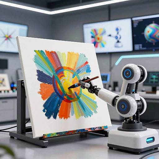 Autonomous AI Painter in High-Tech Lab
