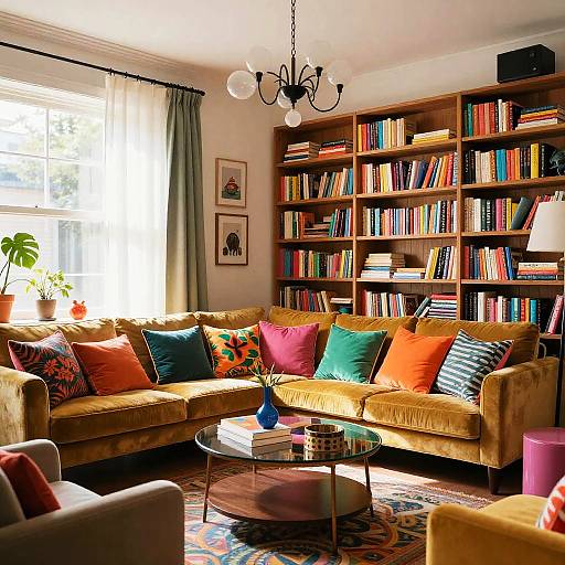 Vibrant Eclectic Living Room Scene