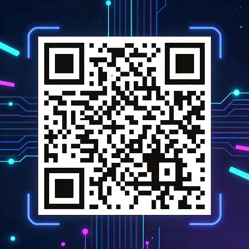 Futuristic Neon QR Code Art