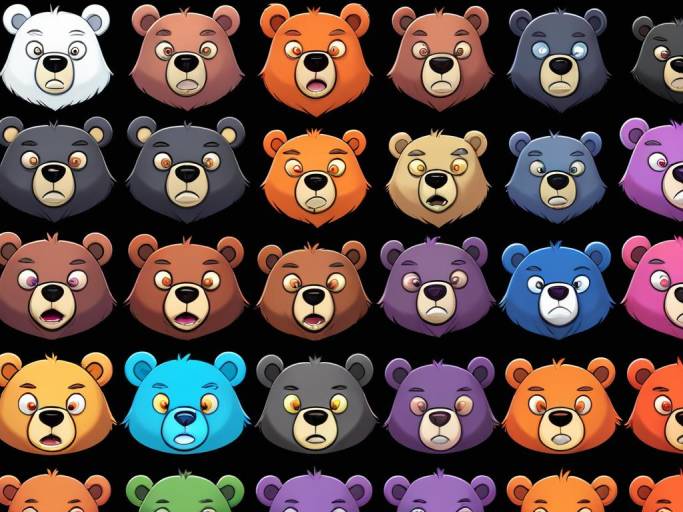 Unique Bear Heads Game Asset Design