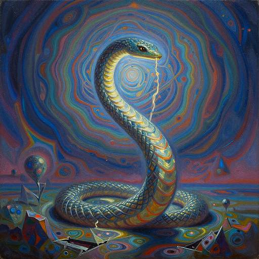 Surreal Psychedelic Light Serpent