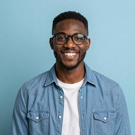 Warm Portrait of a Young Black Man