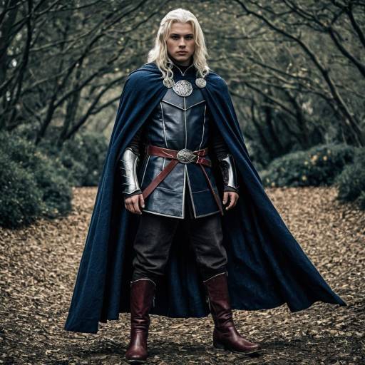 Young Man in Medieval Fantasy Costume With Cape