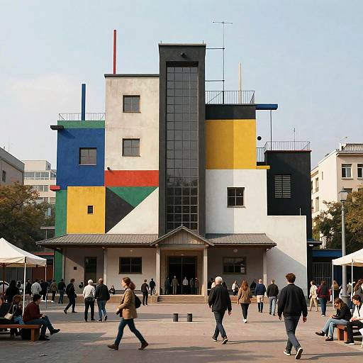 Realistic De Stijl Architectural Collage