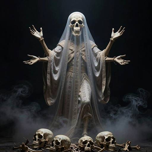 Ceremonial Skull Entity in Mist