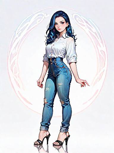 Stylish Woman in Casual Outfit