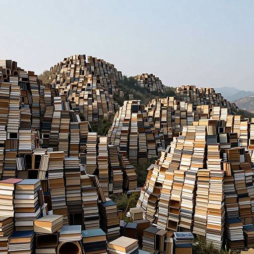 Breathing Mountain of Hollow Books