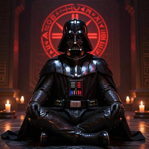 Darth Vader Meditates in Sith Temple