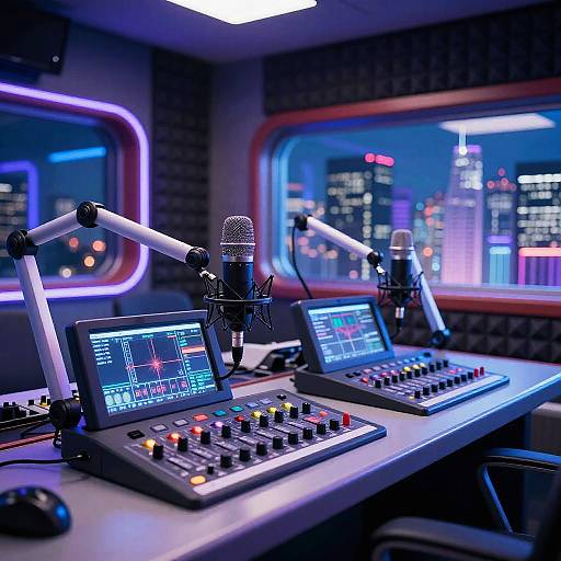 Futuristic Radio Station Interior