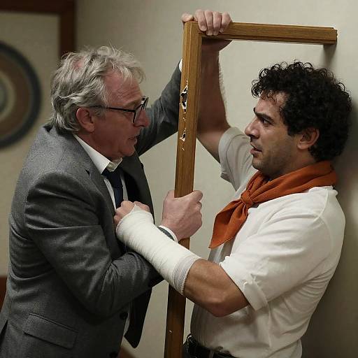 Tense Confrontation Between Two Men