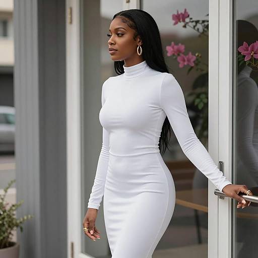 Elegant Profile of a Confident Woman