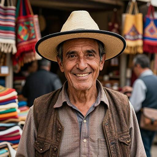 Handsome Man in Spanish Marketplace