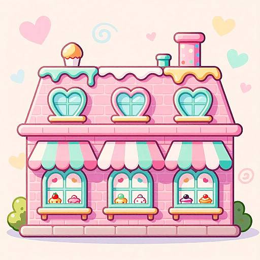Whimsical Fairy Tale Bakery Illustration