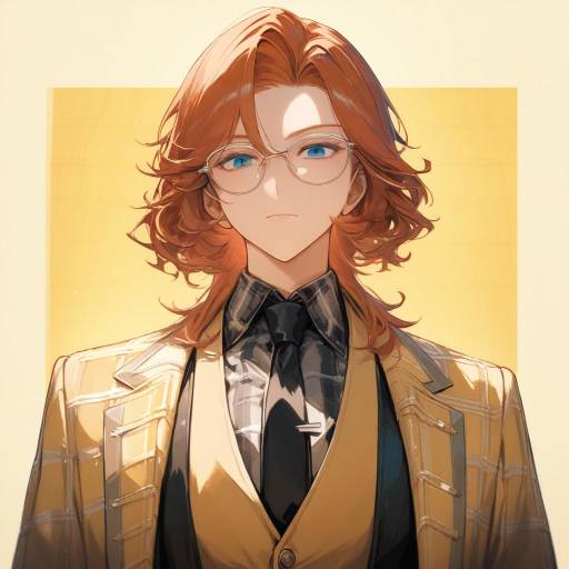 Stylish Gentleman in Formal Plaid Attire Stylish Gentleman in Formal Plaid Attire
