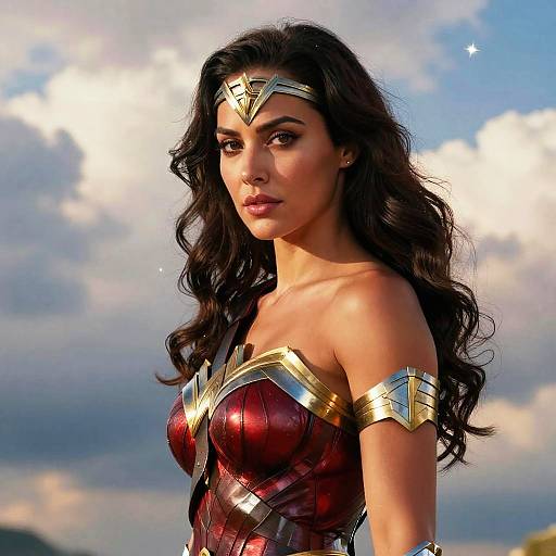 Realistic Digital Wonder Woman Portrait