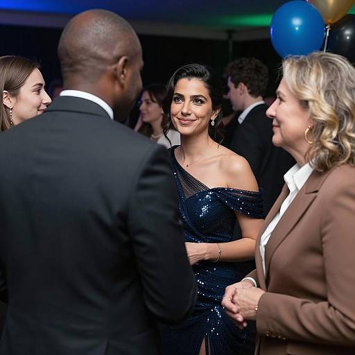 Elegant Social Gathering with Vibrant Details