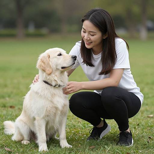 Woman and Dog Friendship Bond