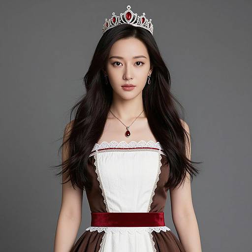 Regal Female Model with Crown