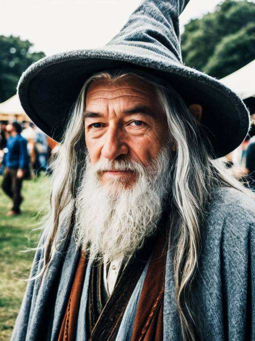 Man in Gandalf Costume at Fantasy Festival