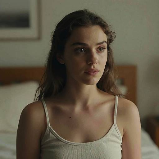 Portrait of Young Woman in Cozy Interior