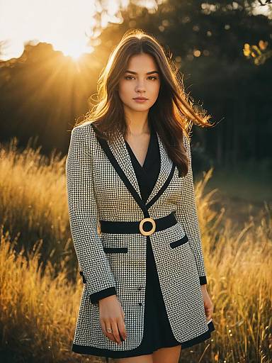 Photorealistic Woman in Designer Outfit