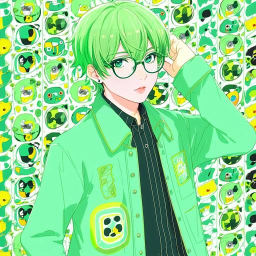 Illustration of Gumiya, vocaloid in the style of Nichika (nitikapo)