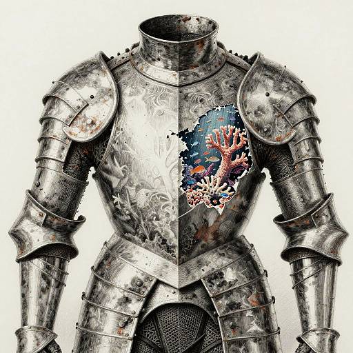 Trompe-l'œil Armor with Coral Reef