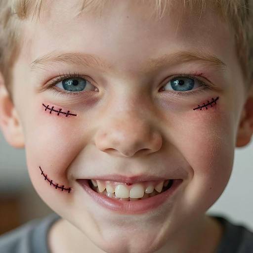 Intense Close-Up of a Child's Face