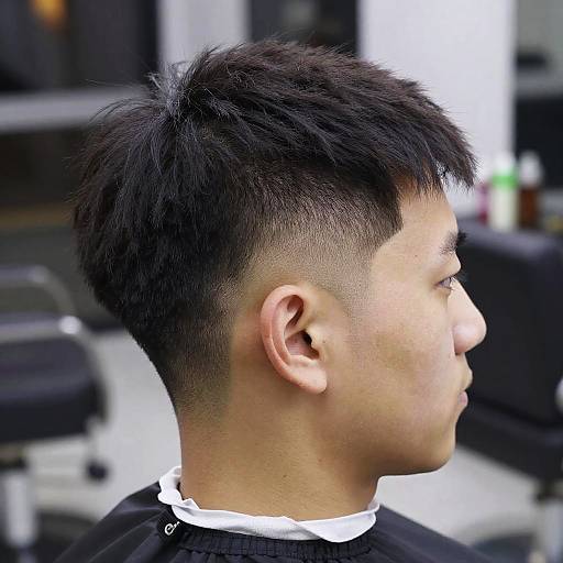 Low Taper Fade Hairstyle Side Profile