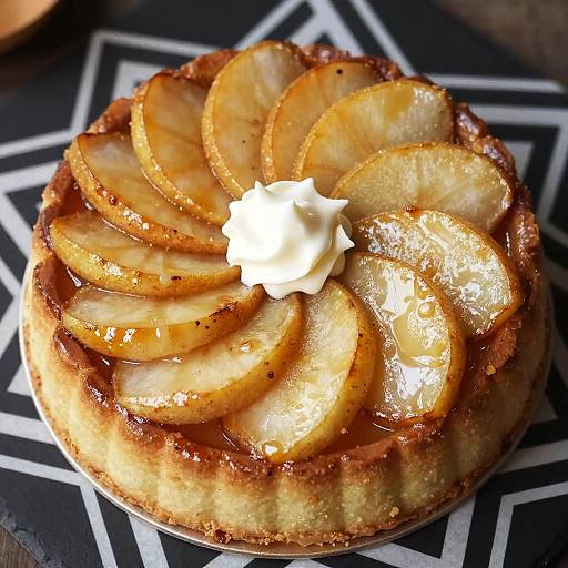 Close-Up Caramelized Apple Tart