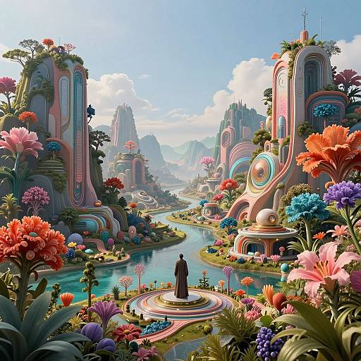 Surreal Futuristic Landscapes in Ultra-Realism