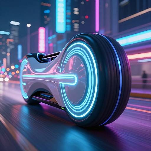 Futuristic Hover Vehicle Racing Scene