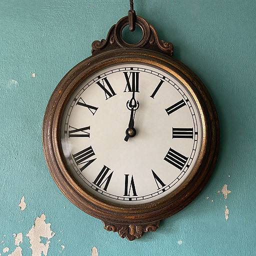 Vintage Roman Numeral Clock Charm