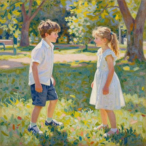 Joyful Friendship in Sunlit Park