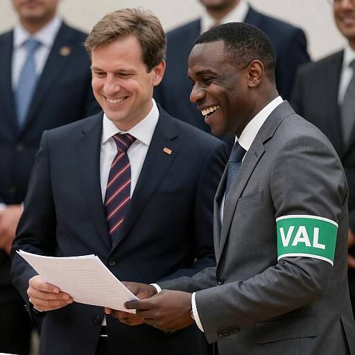 Joyful Businessmen in Suits Photograph