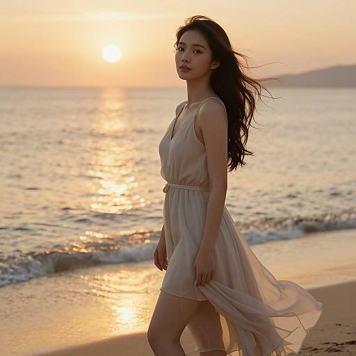 Serene Sunset Beach Beauty