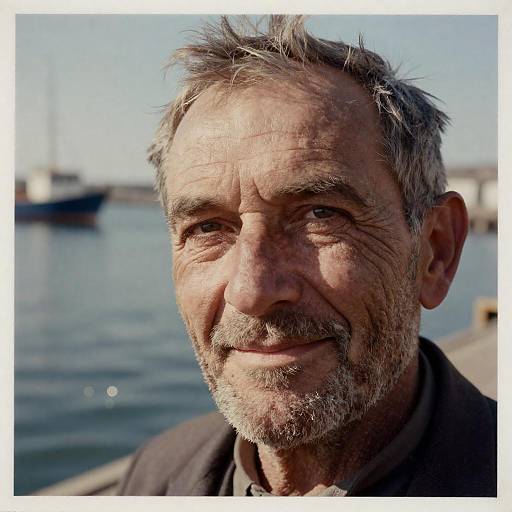 Damaged Ektachrome Sea Captain Portrait