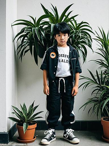 Realistic Front-Boy Standing Full-Body Portrait